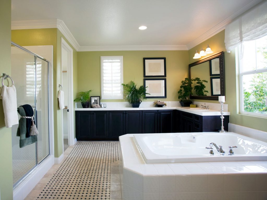 spacious bathroom